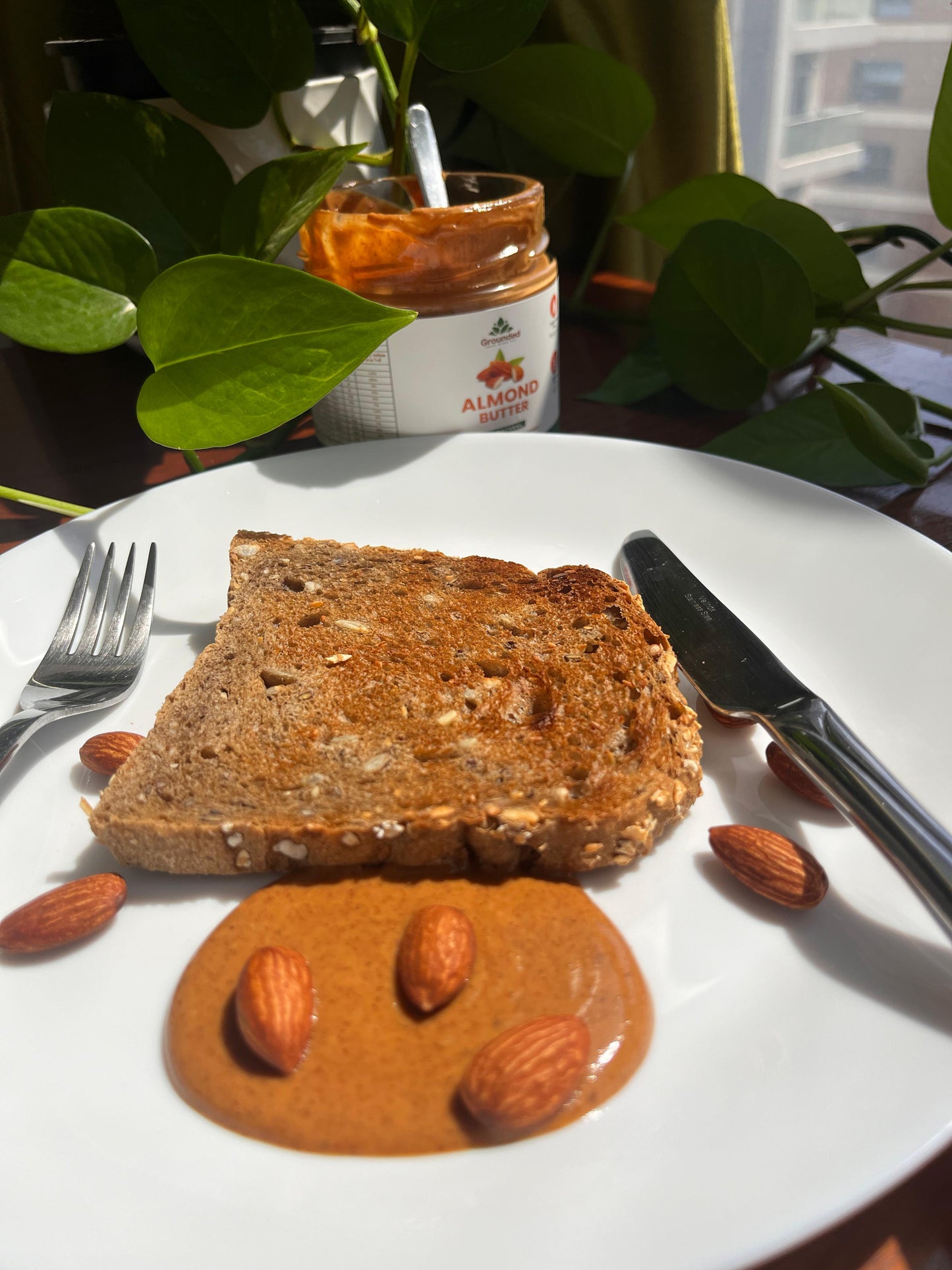 Grounded All Natural Almond Butter, Smooth, 250g, No Added Sugar