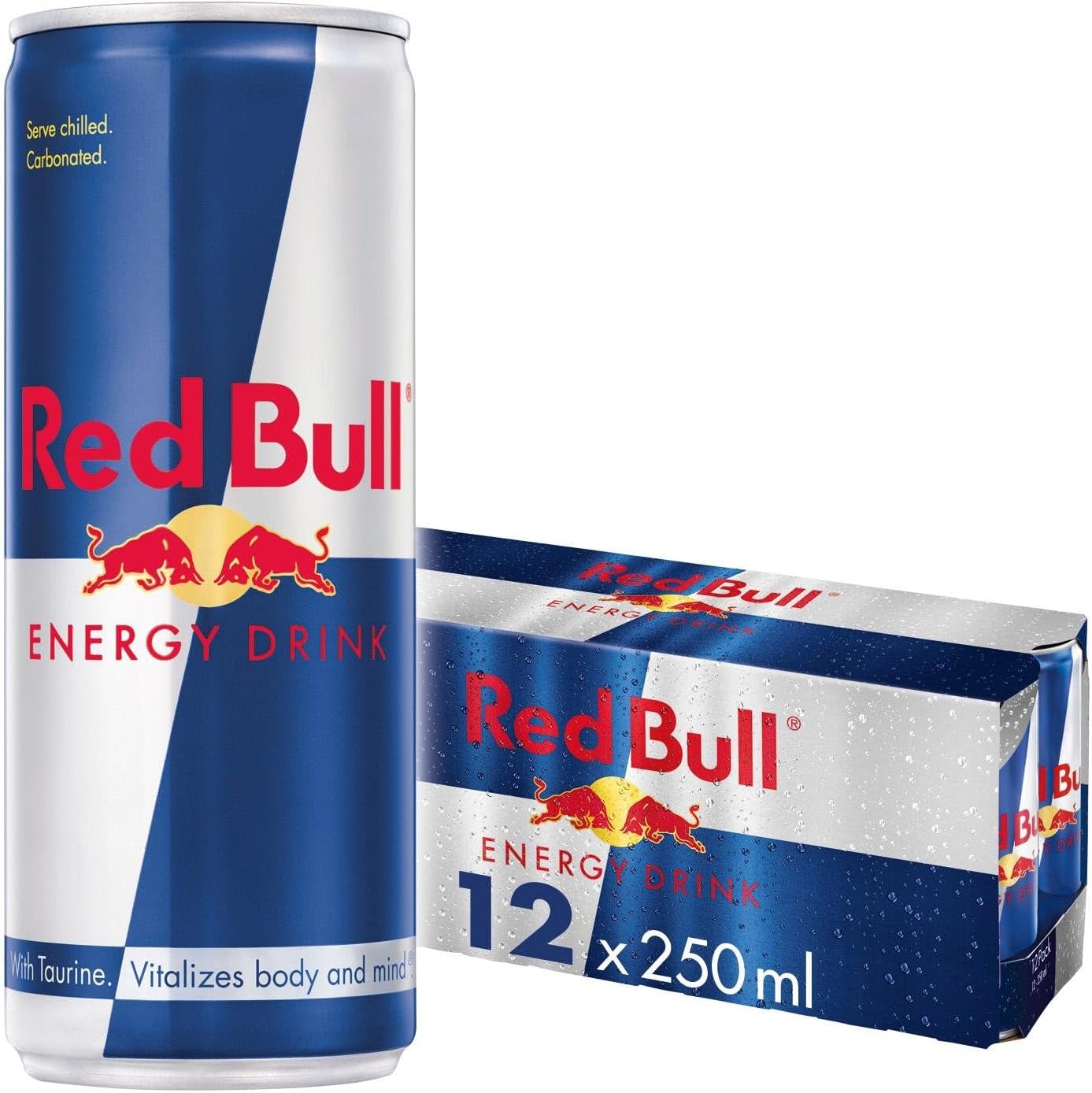 Red Bull Energy Drink 250 ML, Original Flavour, pack of 12
