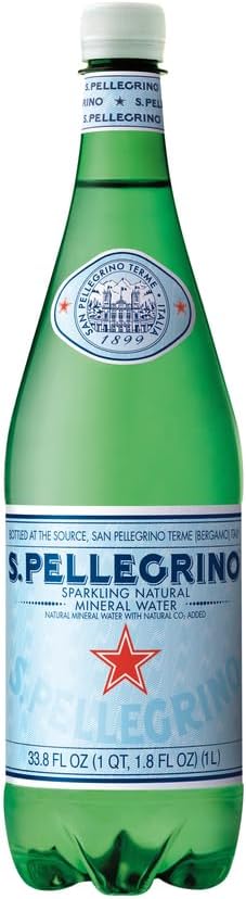 San Pellegrino Sparkling Natural Carbonated Mineral Water, 1 Litre (Pack of 6)