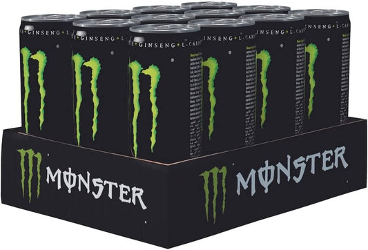 Monster Energy Drink 250 ML, Original Flavour, Pack of 12