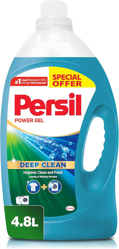 Persil Power Gel Liquid Laundry Detergent, With Deep Clean Technology,4.8 L