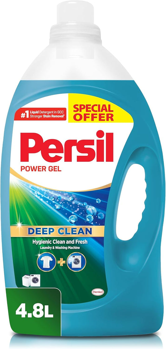 Persil Power Gel Liquid Laundry Detergent, With Deep Clean Technology,4.8 L