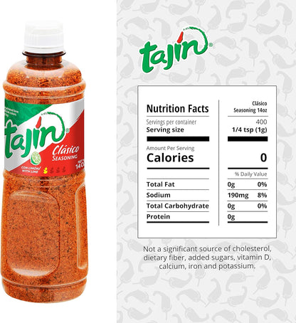Tajin Clasico Seasoning - 14oz, Pack of 2