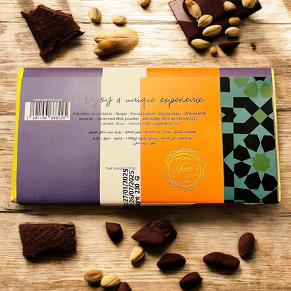 FEX | Pistachio Kunafa Chocolate Bar 230g | Dubai Chocolate | Pistachio Cream Filling with Kunafa| Freshly Made with Real Kunafa & Premium Chocolate